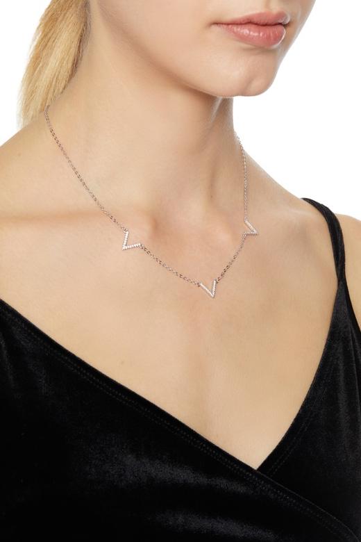 SUMMER & SAGE V字形锆石项链 4420 商品图0