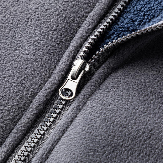 罗蒙秋冬装时尚立领男士摇粒绒夹克外套纯色简约保暖舒适休闲百搭男外套 商品图11