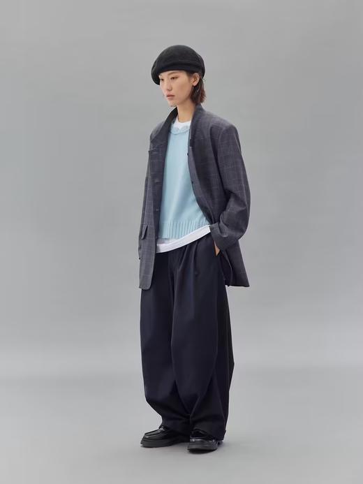 步履不停/4C14044C/日系小众设计简约纯色毛织马甲 商品图1