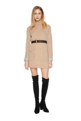 SUMMER & SAGE 圆孔设计黑色腰带 5254