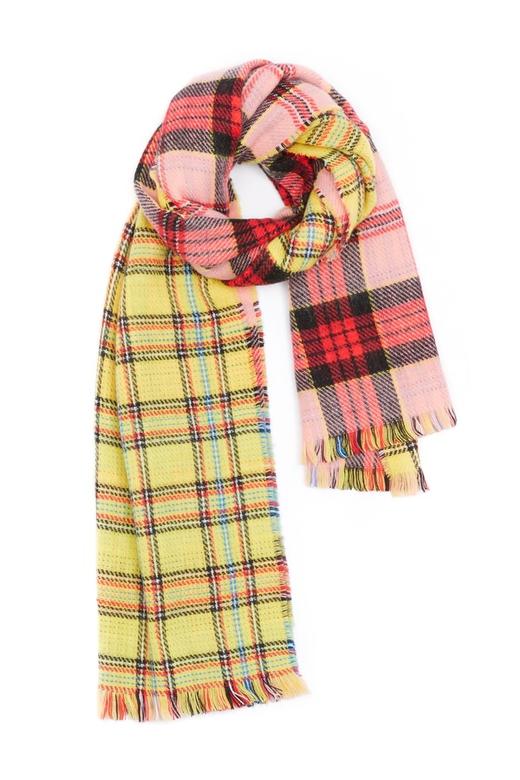 OCTAVIA 拼色格纹流苏围巾 5831 商品图1