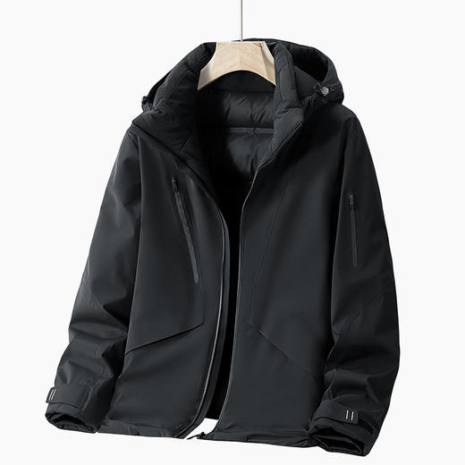 【可拆卸帽】【新款DTH】大依优型大码男装连帽羽绒服保暖外套鸭绒冬季上衣男士加肥加大 商品图6