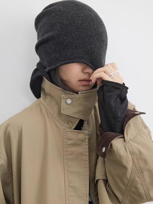 步履不停/4C23119C/复古翻领工装感棕色黑色纯棉风衣外套 商品图2