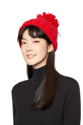 AVA 毛球卷边针织帽 5832