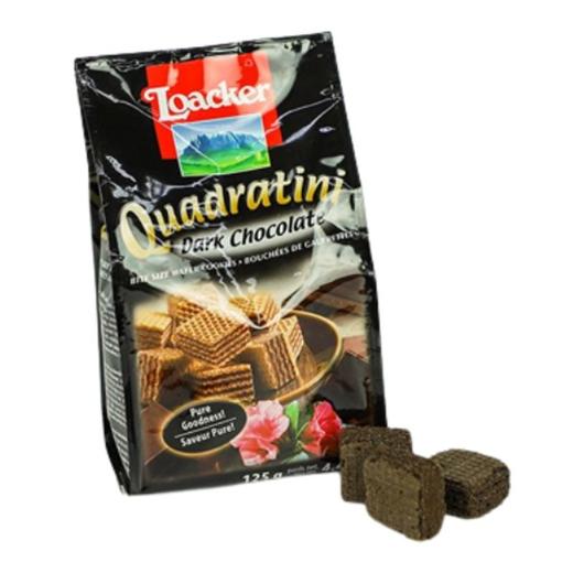 莱家Loacker 黑巧克力味粒粒装威化饼干 125g/袋 商品图1