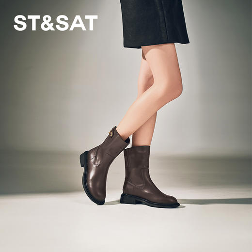 【绒里可选】星期六经典百搭厚底短靴SSC4116P0T/SSC4118P0T 商品图7