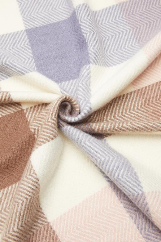 SUMMER & SAGE 流苏格纹拼色围巾 5573 商品图3