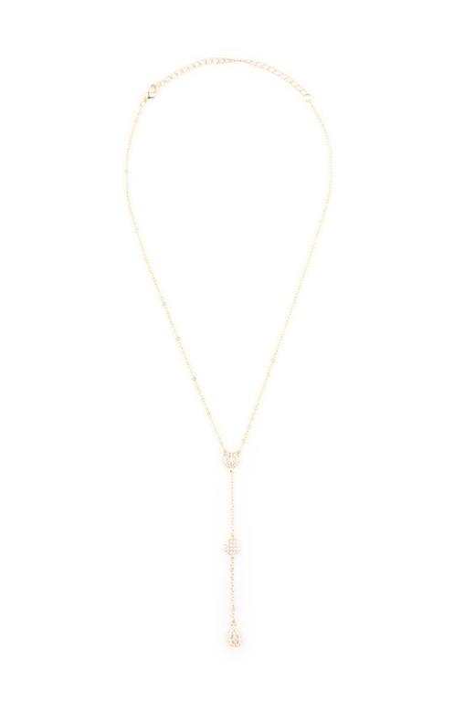 OCTAVIA 锆石吊坠Y字形长项链 6309 商品图1