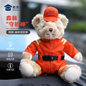 【森林消防熊辉辉】毛绒小熊公仔玩具服装可脱卸毛绒玩偶送礼礼品礼物