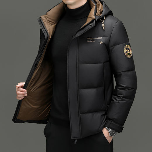 【精选】罗蒙2024新款男士商务休闲防寒保暖90鸭绒羽绒服  帽子可拆卸 商品图1