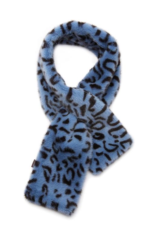 AVA 蓝色豹纹短毛围巾 5829 商品图1