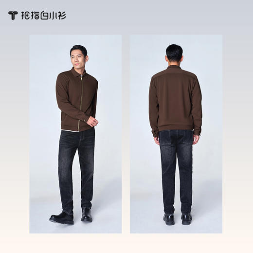 会员-拇指白小衫温控翻领拉链针织开衫无限系列 商品图1