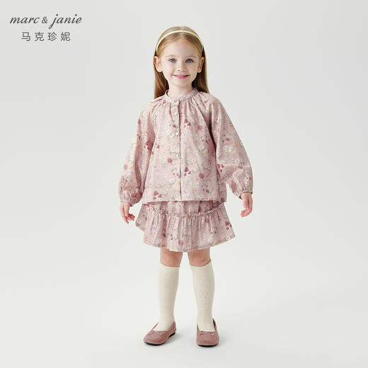 马克珍妮女童粉色乐园半身裙短裙儿童裙子2024年秋装新款241115 商品图1