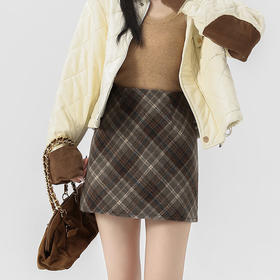  秋冬毛呢菱格纹短裙/长裙 软糯舒适毛呢 质感有型 显高显瘦 秋冬百搭
