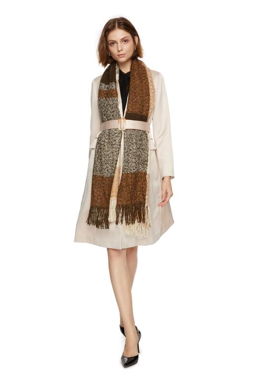 OCTAVIA 拼色条纹流苏围巾 5013 商品图0