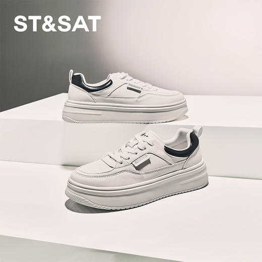 星期六休闲复古百搭厚底小白鞋SSC3112N05 商品图3