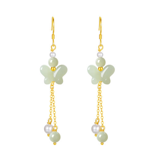 Winy925纯银灵动蝶影耳饰送女友闺蜜节日生日礼物 商品图4