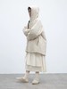 步履不停/4D26002C/连帽橄榄扣米白色中长款羽绒服 商品缩略图0