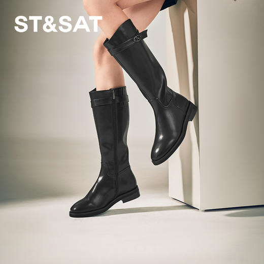 星期六时尚酷感英伦长筒骑士靴SSC4117486 商品图1
