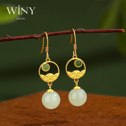 Winy925纯银画屏耳饰送女友闺蜜节日生日礼物 商品图0