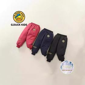 小黄鸭儿童羽绒裤冬季防水加厚滑雪裤黑金鸭绒外穿男童女童裤子