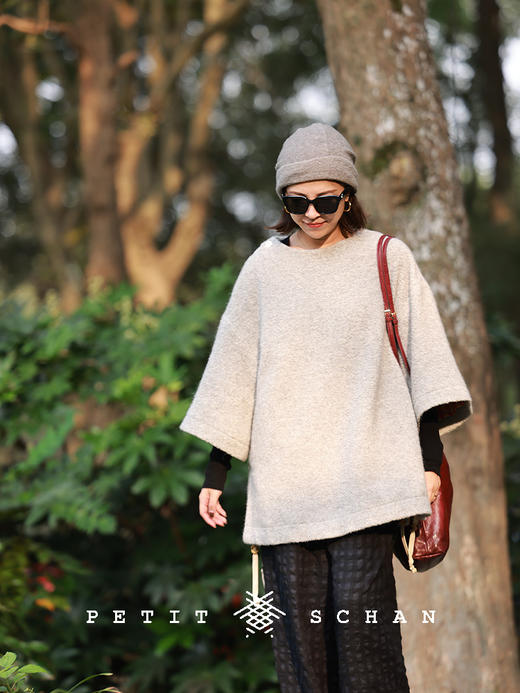 PETIT SCHAN小闪 CLO#634 Watchman 守望者 羊羔毛圆领格纹套头外套 商品图1