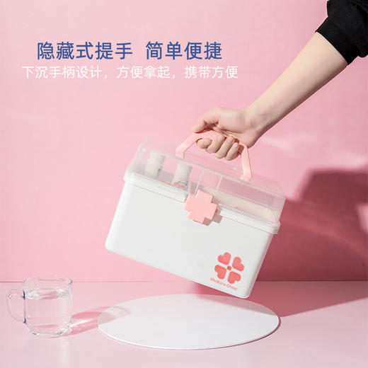 【家用医药箱，家中有它，关爱家人每一天】大容量药箱家庭装 药品收纳盒 家用便携防疫医药箱 大号急救箱医疗箱-QQ 商品图2