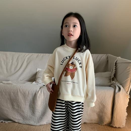 【韩版卡通设计可爱又时尚，柔软棉质面料，穿着舒适保暖】儿童洋气卡通长袖卫衣 春秋装新款 男女童棉韩版套头 外套上衣潮款-QQ 商品图4