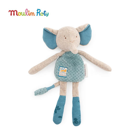 Moulin Roty 灰色小驴手摇铃 启蒙玩偶 适用年龄0岁以上 内置摇铃 柔软绒布 森林里的红苹果树系列 法国品牌-675005 商品图7