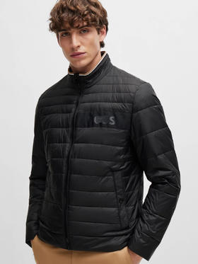 老板 2024秋冬新款 男士 立体饰带轻薄绗缝立领夹克外套 特惠 Z-12066