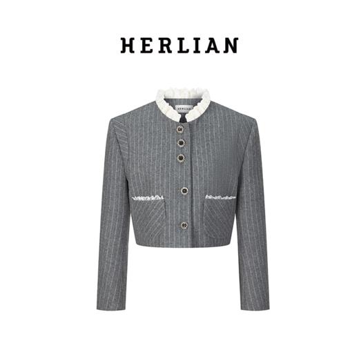 HL2DAWJA1930 法式蕾丝领小香风短外套 商品图0