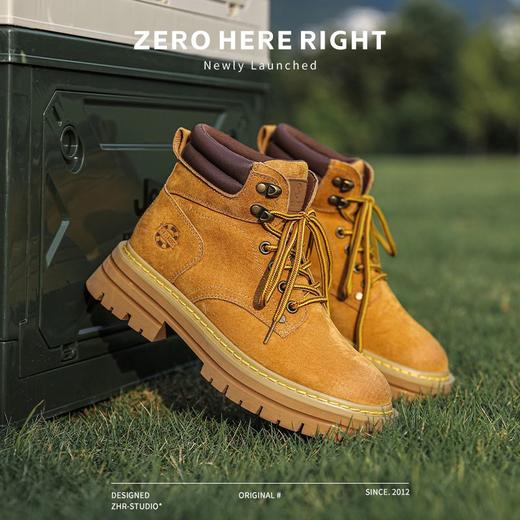 ZHR则则厚底增高马丁靴防水防滑女靴2024秋季新款百搭户外工装靴 商品图9