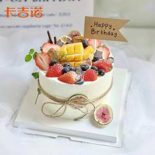 【先囤后约】6英寸动物奶油水果生日蛋糕42选1 商品图0