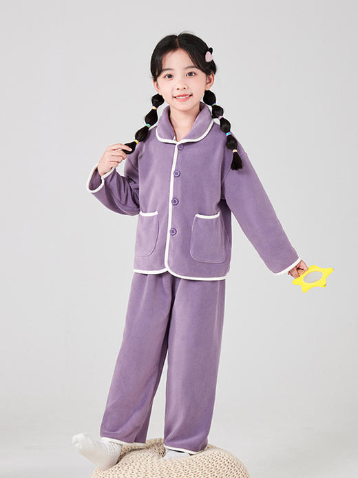 【YW】无忧购中大童居家舒适保暖双面奥粒绒儿童家居服（截单后7天发货)25年清仓捡漏 商品图4