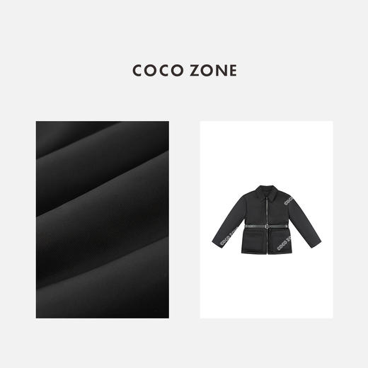 COCO ZONE 秋冬90鹅绒设计感polo领保暖羽绒服CC2C2132 商品图2