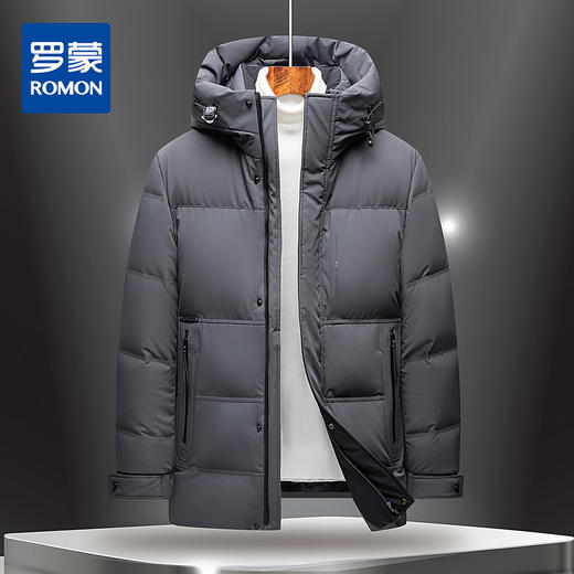 【可脱卸领 连帽】罗蒙秋冬季男士羽绒服外套男时尚羽绒服男连帽男士外套 商品图1