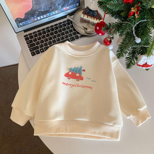 【儿童加绒卫衣，圣诞节可爱卫衣】秋冬儿童加绒卫衣 圣诞节可爱女童外套 宝宝卡通保暖打底衫节日上衣-QQ 商品图7