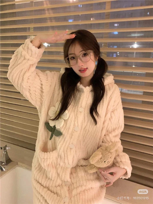 珊瑚绒家居套装（锁 商品图2