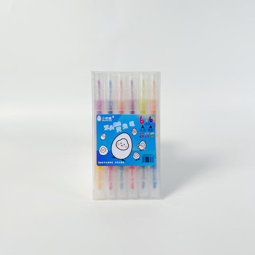 【小肥腰双头叠色荧光笔12色PET盒装6+6（缤纷夏日款）】 商品图4