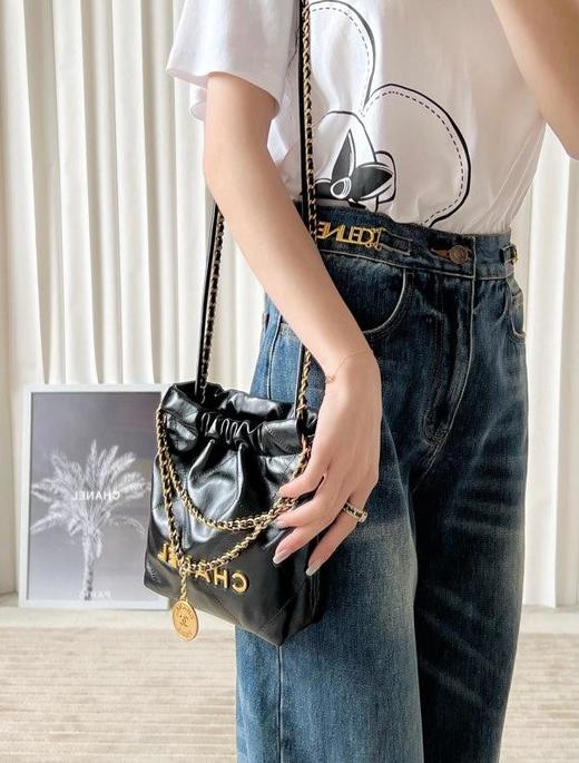 香奈儿-23s春夏系列Antibazp皮mini22Bag黑金（HH） 商品图4