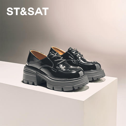 星期六英伦复古可爱蝴蝶结厚底增高乐福SSC3112N07 商品图4