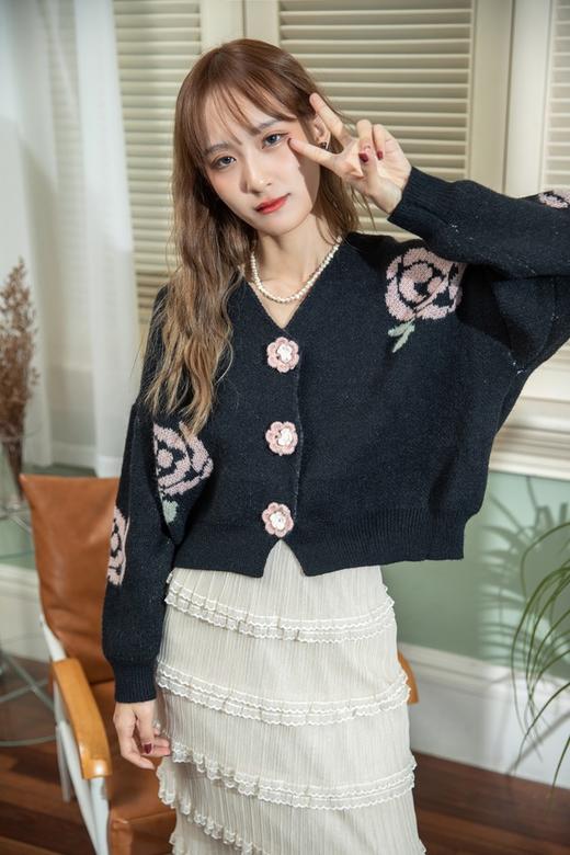 Stay2Weeks 甜酷风花朵造型针织外套 14370 商品图0