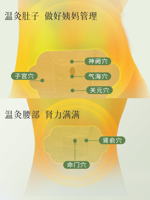 后辰暖宫贴艾草腰部热敷贴艾灸腰腹贴暖腰大姨妈月经期温灸暖肚贴 商品图2