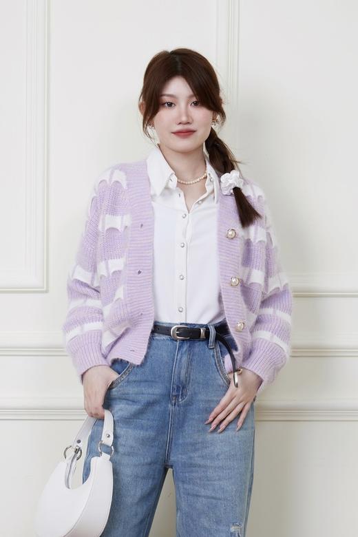 amadella 时尚撞色针织外套 19202 商品图0