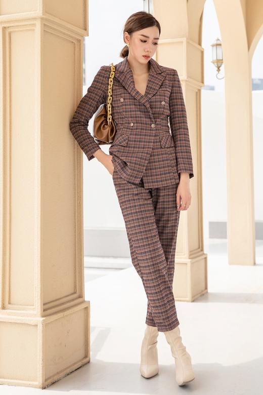 ESTELLICA 英伦风格纹西装九分裤套装 14369 商品图1