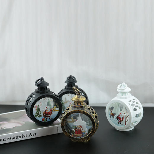 【圣诞节装饰！复古小圆灯】圣诞风灯创意装饰LED小夜灯手提复古小圆灯礼物布置摆件道具。ry 商品图7