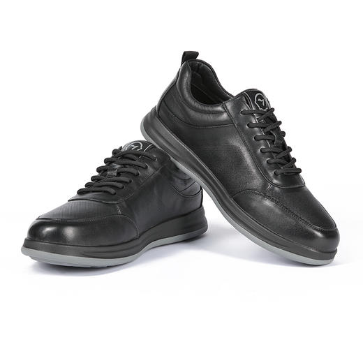 柒牌低帮休闲鞋男2025春夏新品真皮男款时尚百搭潮鞋圆头厚底男鞋128X70150 商品图1