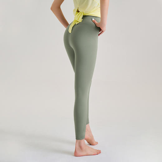 【高弹塑形耐磨】13CM腰高 无T线提臀显瘦瑜伽裤 可外穿跑步瑜伽健身速干九分裤 商品图0