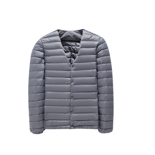 雀说新款轻薄羽绒服男士无领羽绒保暖内胆大码内穿圆领V领薄款AL 商品图4