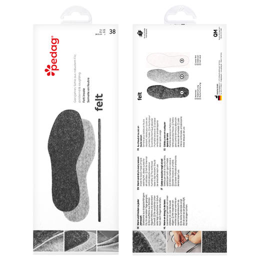 德国进口pedag碧丽达细灰色羊毛绒保暖鞋垫149 商品图10